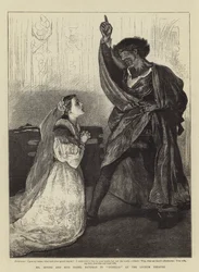 Mr Irving and Miss Isabel Bateman in Othello at the Lyceum Theatre